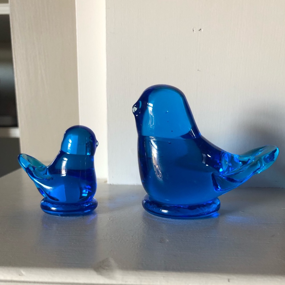 Vintage Bluebirds of Happiness figurines (2)